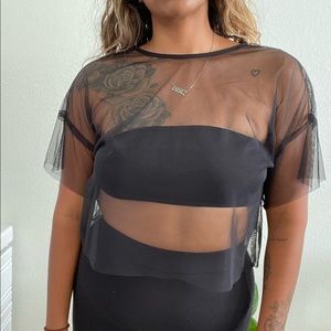 Sheer festival top
